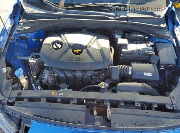 KMHH35LE0JU017434 2018 HYUNDAI ELANTRA Синий Вид задней части салона