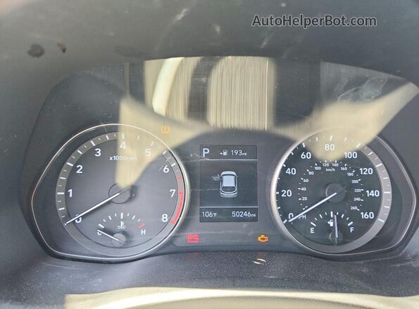 KMHH35LE5KU103310 2019 HYUNDAI ELANTRA Yellow Widok zestawu wskaźników