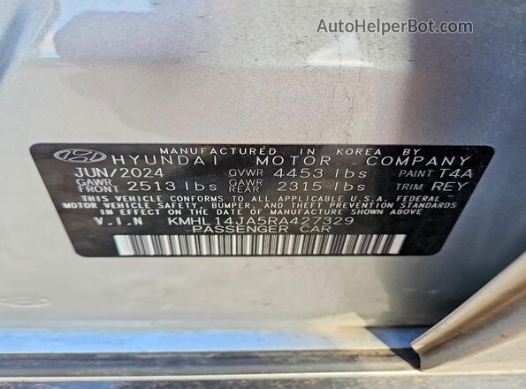 KMHL14JA5RA427329 2024 HYUNDAI SONATA Серебряный Вид подкапотного пространства