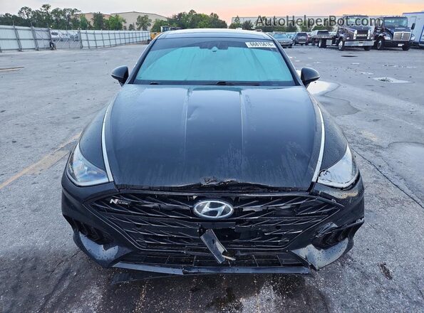 KMHL14JC3NA221485 2022 HYUNDAI SONATA Black Widok z przodu