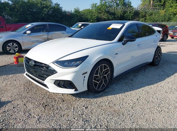 KMHL14JC7PA272586 2023 HYUNDAI SONATA White Vista tres cuartos delantera izquierda