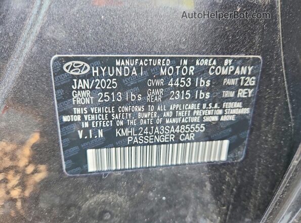 KMHL24JA3SA485555 2025 HYUNDAI SONATA Gray ძრავის განყოფილების ხედი