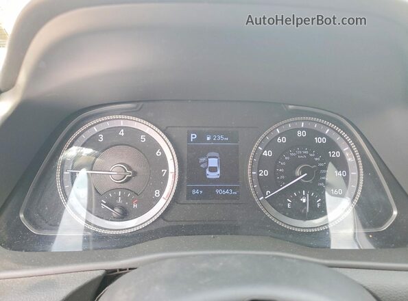 KMHL24JA5NA213416 2022 HYUNDAI SONATA White Vista del cuadro de instrumentos