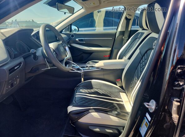 KMHL24JA9PA296710 2023 HYUNDAI SONATA Black Вид салону спереду