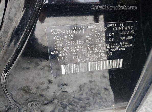 KMHL34J24PA286530 2023 HYUNDAI SONATA Black Engine compartment view