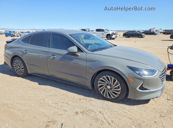 KMHL34JJ6MA020249 2021 HYUNDAI SONATA Gray Przód prawy