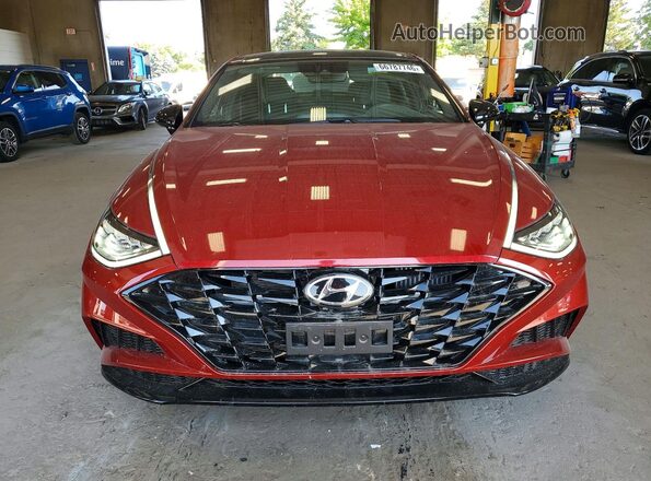 KMHL44J23PA330367 2023 HYUNDAI SONATA Red Widok z przodu