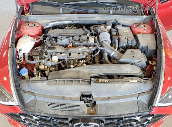 KMHL44J23PA330367 2023 HYUNDAI SONATA Red Widok wnętrza z tyłu