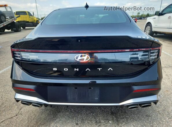 KMHL54JCXRA410936 2024 HYUNDAI SONATA Black Вид ззаду