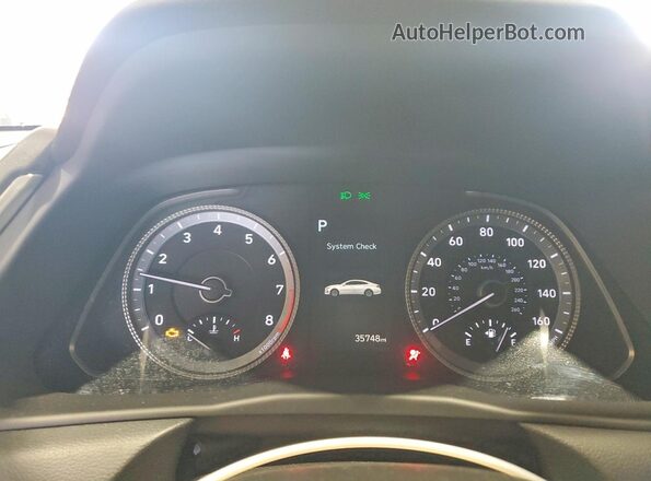 KMHL64JA4PA301736 2023 HYUNDAI SONATA Gray Вид щитка приладів
