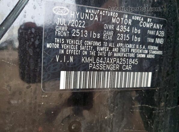 KMHL64JAXPA251845 2023 HYUNDAI SONATA Black Widok komory silnika