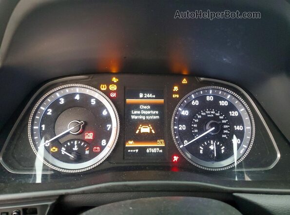 KMHL64JAXPA251845 2023 HYUNDAI SONATA Black Widok zestawu wskaźników