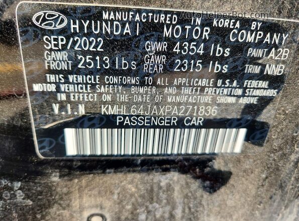 KMHL64JAXPA271836 2023 HYUNDAI SONATA Black VIN sticker view