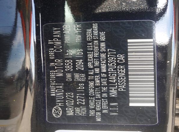 KMHLL4AG1PU539717 2023 HYUNDAI ELANTRA Black Vista del compartimento del motor