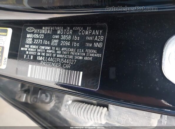 KMHLL4AG1PU544027 2023 HYUNDAI ELANTRA Black Вид підкапотного простору