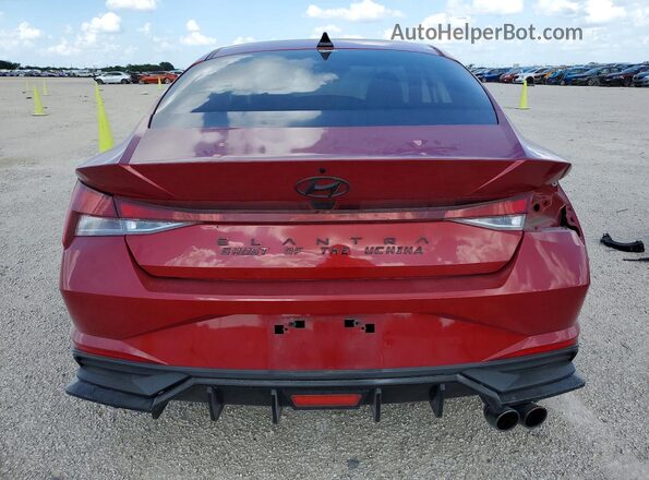 KMHLL4AG4PU475883 2023 HYUNDAI ELANTRA Red Вид ззаду