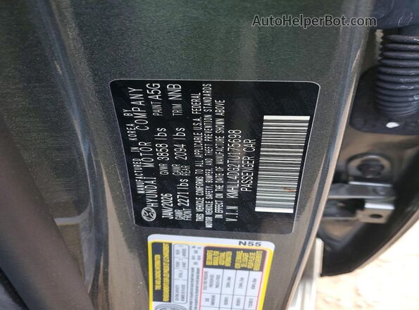 KMHLL4DG2TU175698 2026 HYUNDAI ELANTRA Gray Vista del compartimento del motor
