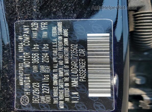 KMHLL4DG4RU723502 2024 HYUNDAI ELANTRA Черный Вид наклейки с VIN-кодом