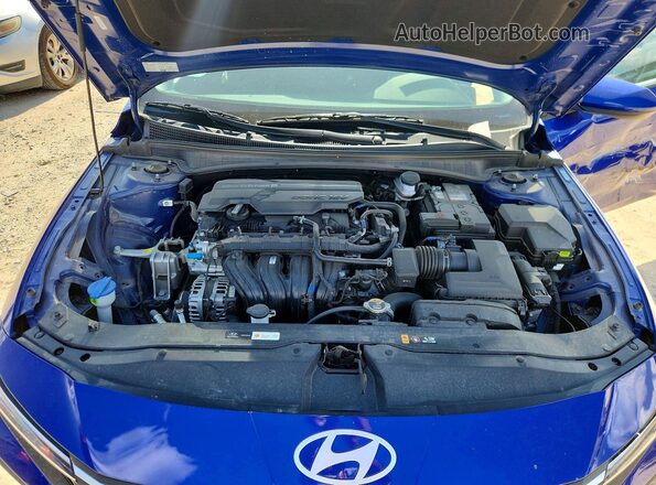 KMHLL4DG4SU025963 2025 HYUNDAI ELANTRA Blue უკანა სალონის ხედი
