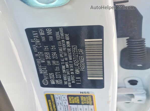 KMHLL4DG5TU215563 2026 HYUNDAI ELANTRA White Engine compartment view