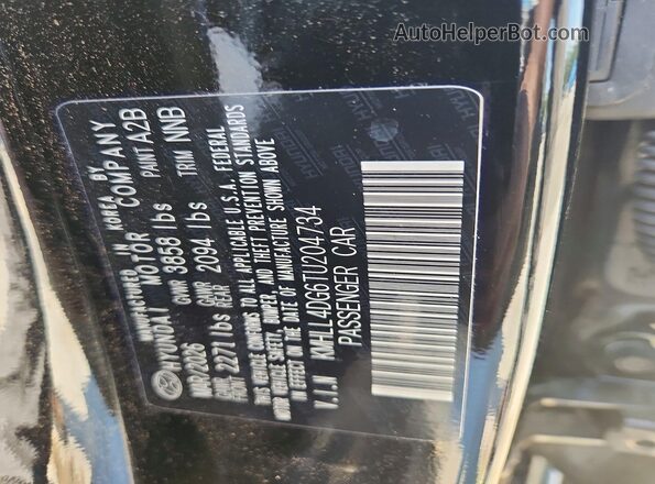 KMHLL4DG6TU204734 2026 HYUNDAI ELANTRA Black Engine compartment view