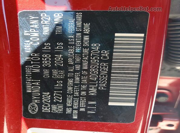 KMHLL4DG8SU957048 2025 HYUNDAI ELANTRA Red Widok komory silnika
