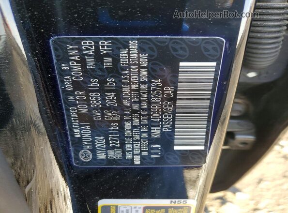 KMHLL4DG9RU825734 2024 HYUNDAI ELANTRA Black ძრავის განყოფილების ხედი