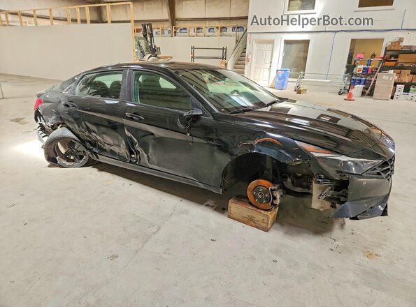 KMHLM4AG4MU117482 2021 HYUNDAI ELANTRA Black Передня права чверть