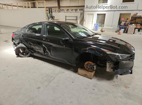 KMHLM4AG4MU117482 2021 HYUNDAI ELANTRA Black Вид наклейки з VIN-кодом