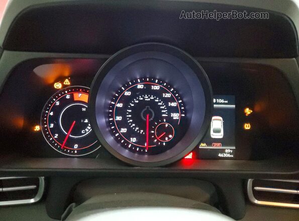 KMHLM4AG5MU164018 2021 HYUNDAI ELANTRA Red Instrument cluster view