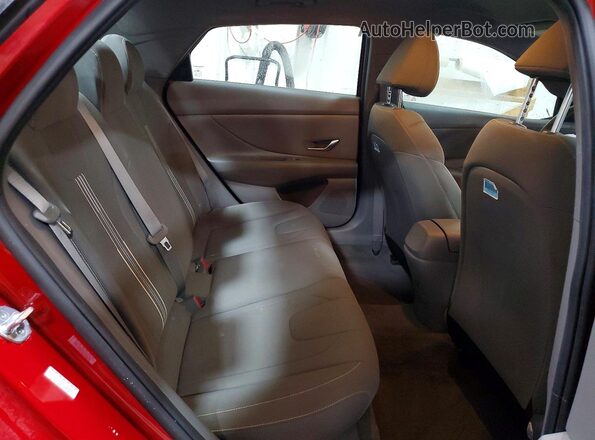 KMHLM4AG5MU164018 2021 HYUNDAI ELANTRA Red Rear seats view