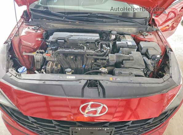 KMHLM4AG5MU164018 2021 HYUNDAI ELANTRA Red Rear interior view