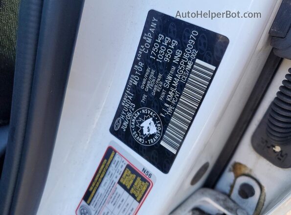 KMHLM4AG5PU600970 2023 HYUNDAI ELANTRA White Вид підкапотного простору