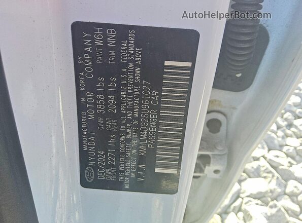 KMHLM4DG2SU961027 2025 HYUNDAI ELANTRA White Շարժիչի բաժամունքի տեսք
