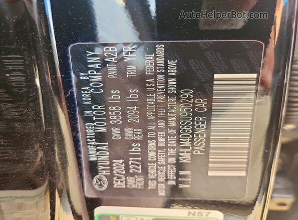 KMHLM4DG6SU950290 2025 HYUNDAI ELANTRA Black Вид підкапотного простору