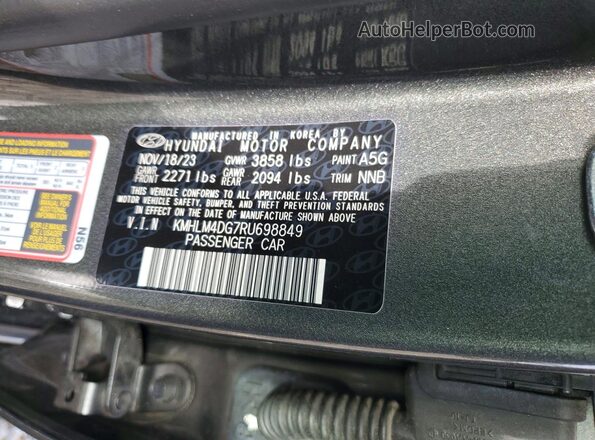 KMHLM4DG7RU698849 2024 HYUNDAI ELANTRA Black Engine compartment view
