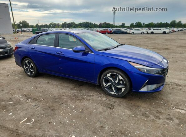 KMHLN4AJ5PU085154 2023 HYUNDAI ELANTRA Blue Przód prawy