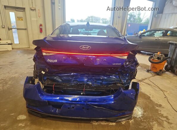 KMHLP4AG8MU197232 2021 HYUNDAI ELANTRA Blue უკანა ხედი