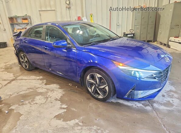 KMHLP4AG8MU197232 2021 HYUNDAI ELANTRA Blue წინა მარჯვენა