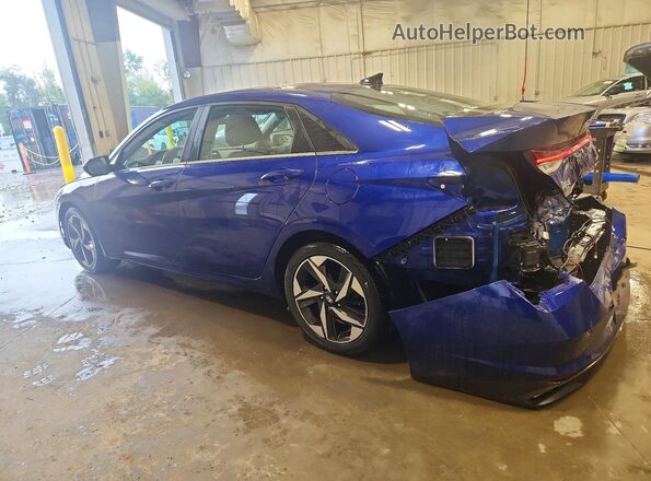 KMHLP4AG8MU197232 2021 HYUNDAI ELANTRA Blue უკანა მარცხენა