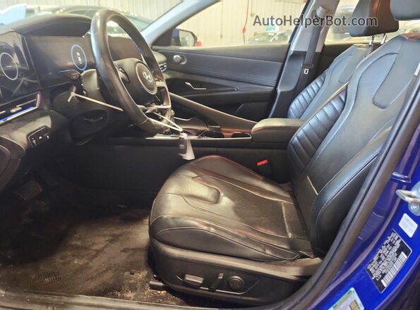 KMHLP4AG8MU197232 2021 HYUNDAI ELANTRA Blue წინა სალონის ხედი