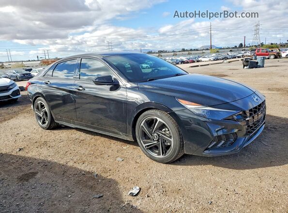 KMHLR4AF0PU372210 2023 HYUNDAI ELANTRA Black Передня права чверть