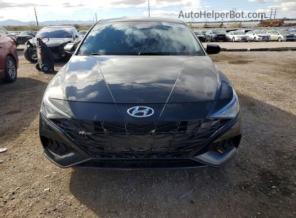 KMHLR4AF0PU372210 2023 HYUNDAI ELANTRA Black Вид спереду