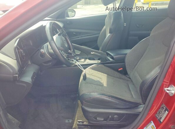 KMHLR4AF0PU593032 2023 HYUNDAI ELANTRA Red წინა სალონის ხედი