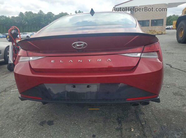 KMHLR4AF0PU593032 2023 HYUNDAI ELANTRA Red უკანა ხედი
