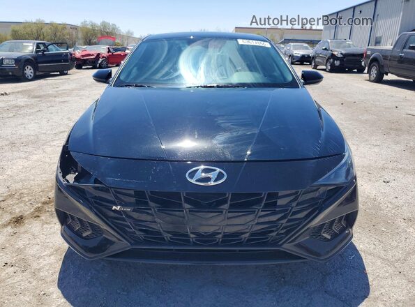 KMHLR4AF6PU526001 2023 HYUNDAI ELANTRA Black Front view