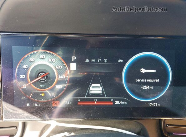 KMHLR4DF7RU768312 2024 HYUNDAI ELANTRA Синий Вид щитка приборов