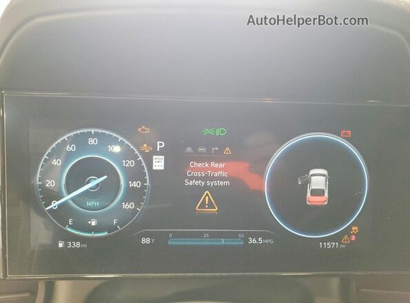 KMHLR4DFXSU965335 2025 HYUNDAI ELANTRA Белый Вид щитка приборов