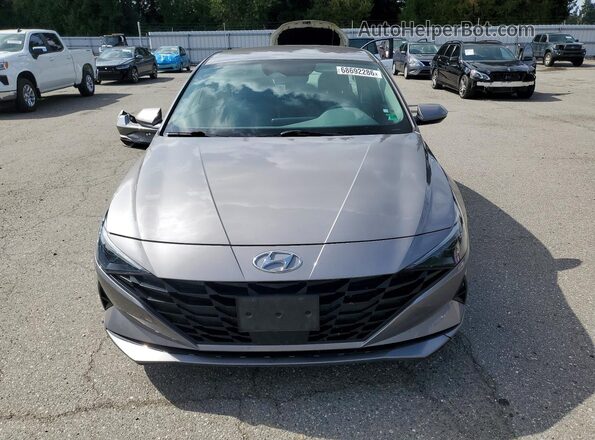 KMHLS4AG1NU342952 2022 HYUNDAI ELANTRA Gray Դիմացի տեսք