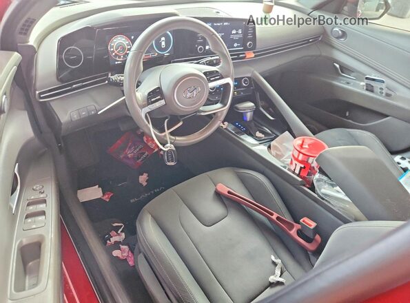 KMHLS4AG4NU367473 2022 HYUNDAI ELANTRA Red Widok deski rozdzielczej